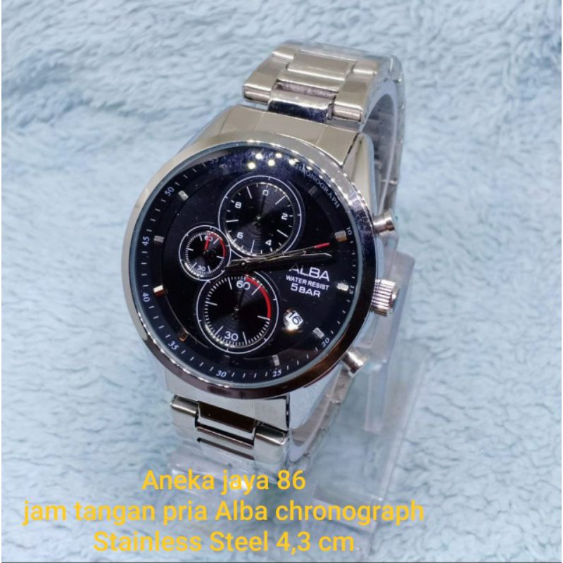 Jam Tangan Pria Alba Sport Chronograph Stainless Steel