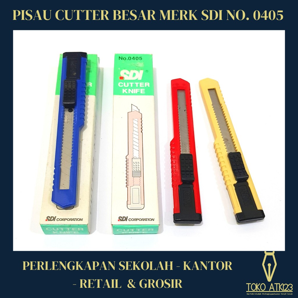 Cutter / Pemotong Kertas / Pisau Cutter Merk SDI No. 0405