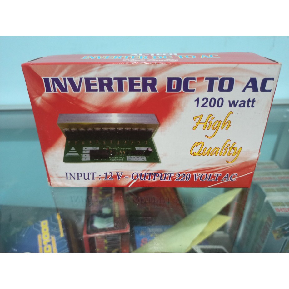 KIT INVERTER DC 12V-24V AC220 1200W DENGAN 12 IRF ALTECH