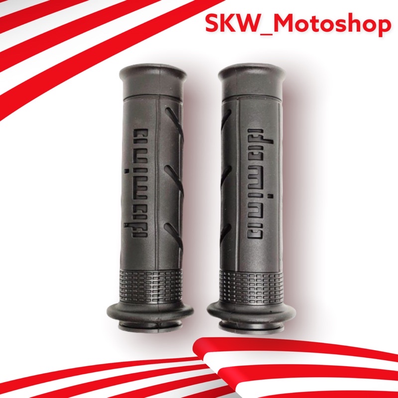 Handgrip sarung gas domino sisik garis universal sepasang kiri kanan