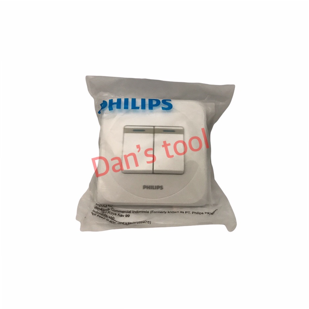 Saklar Double PHILIPS Simply 2 Gang Switch IB - Saklar Ganda Seri