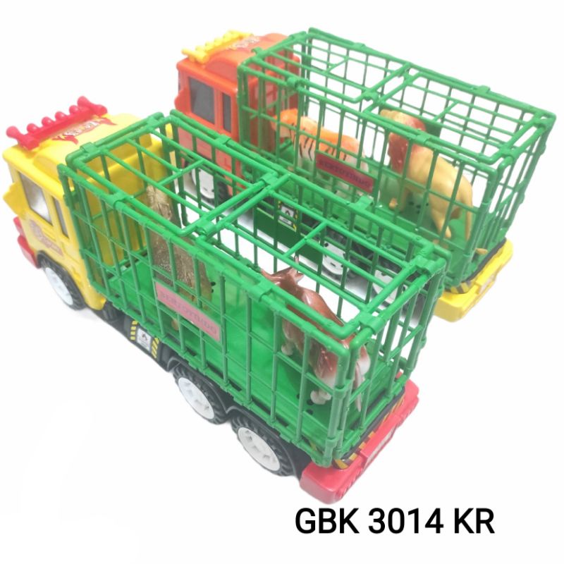 Mainan Anak Mobil Truck Hewan GBK 3014 KR Animal Truck Friction