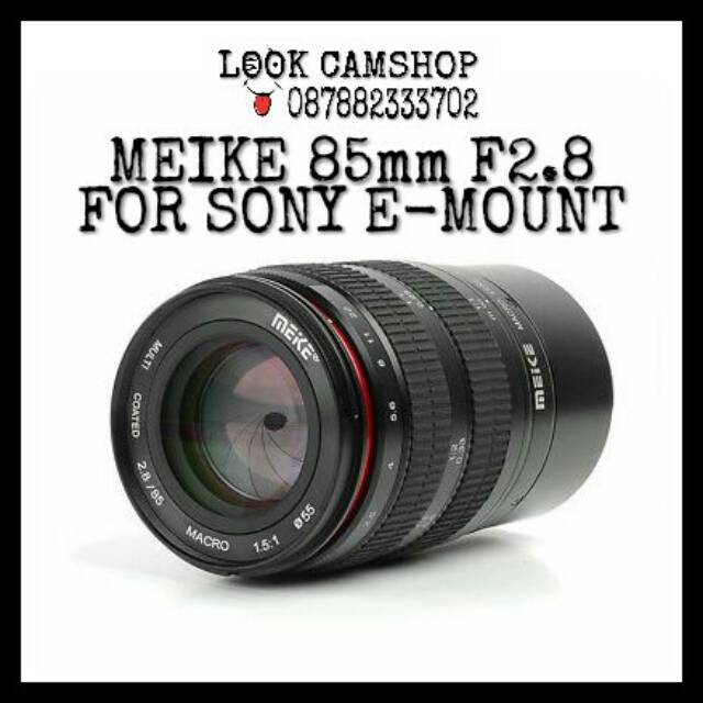 LENSA KAMERA MIRRORLESS MEIKE 85mm 85 F2.8 FOR SONY ALPHA 5000 5100 6000 6100 6300 6500 E-MOUNT