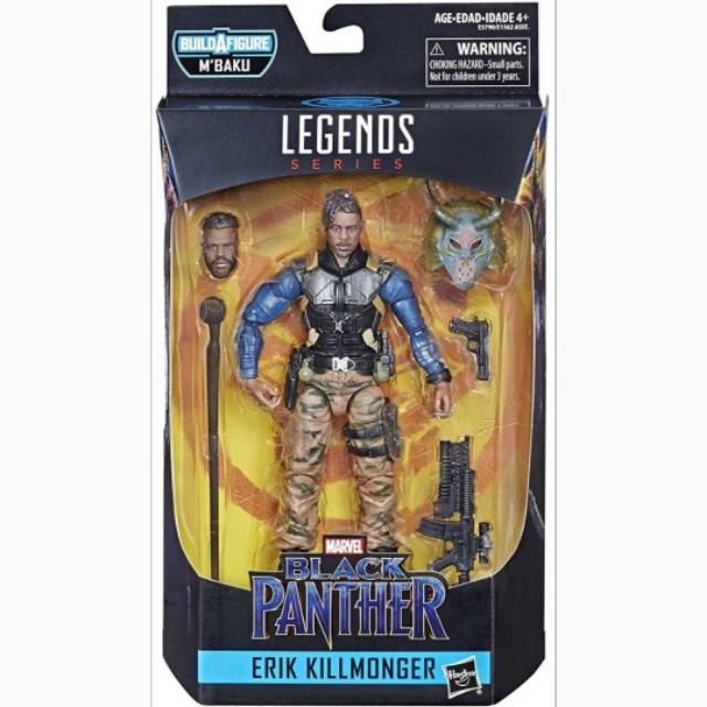 MAINAN MARVEL LEGENDS SERIES BLACK PANTHER ERIK KILLMONGER BAF M'BAKU ACTION FIGURE