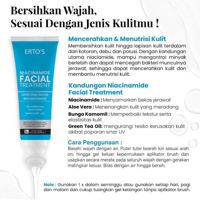 ERTOS/ ERTO'S Facial Treatment 100ml Original BPOM 100% KEMASAN BARU