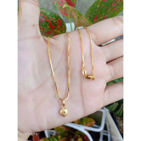 kalung perak asli 925 di lapisi emas 22karat