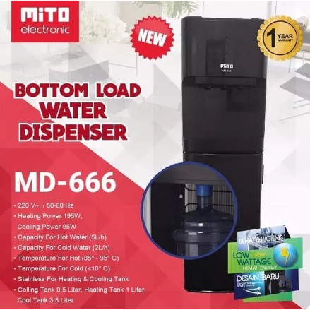 Water Mito MD-666 Water Dispenser Galon Bawah MD666