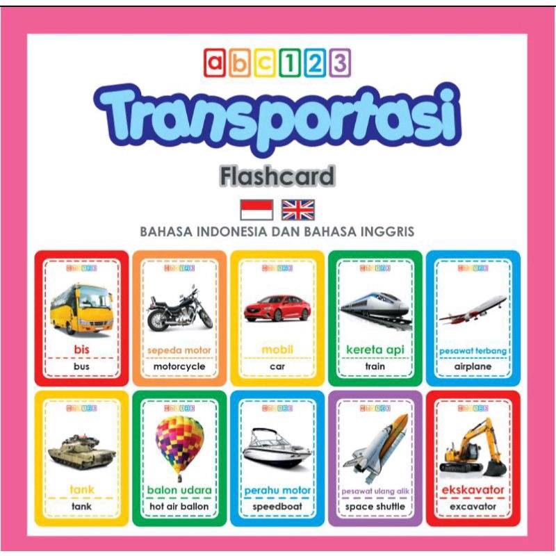 Flash Card Transportasi UK besar