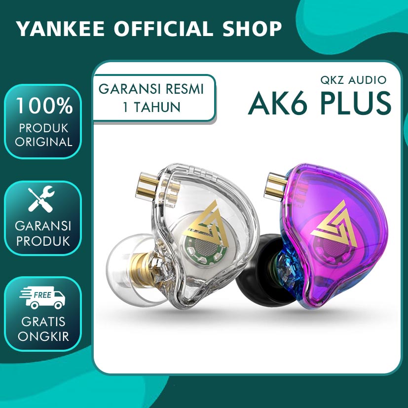 QKZ AK6 Plus Earphone Detachable Kabel Mic lepas pasang Heavy Bass Gaming Headphone Headset alt TRN MT1 Pro QKZ AK6 Pro CCA CRA