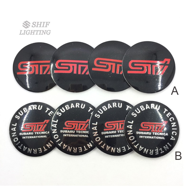 Stiker Emblem Logo SUBARU STI 4x56mm Untuk Velg Hub Mobil