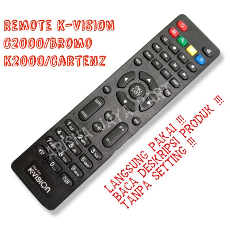Remote Receiver Parabola K-Vision Bromo C2000 K2000 Cartenz B0310 original Quality Asli remot kvisio