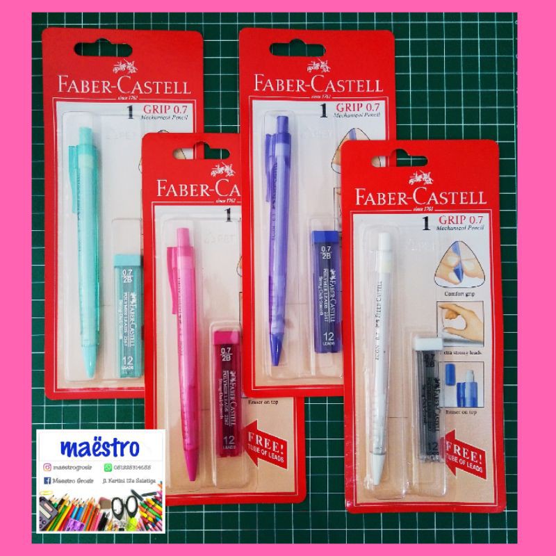 Pensil Mekanik Set FaberCastell 0.7 mm/ Pensil Mekanik / Pensil Set / Faber Castell Pensil Mekanik Blister