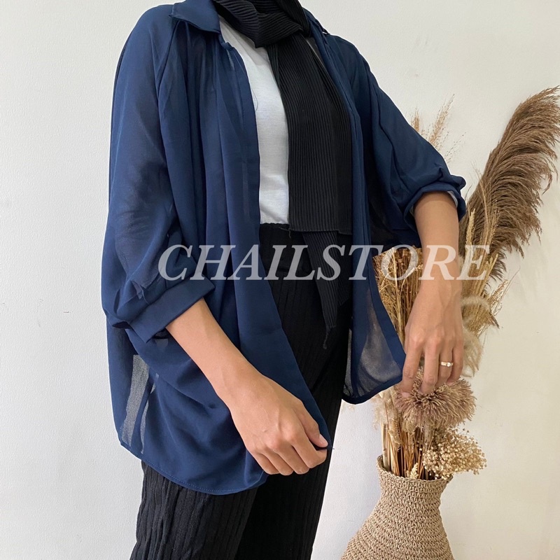 YOLA BASIC OUTER CARDIGAN PREMIUM / BATWING CERUTY PANJANG MURAH  /LUARAN KOVERSIZED