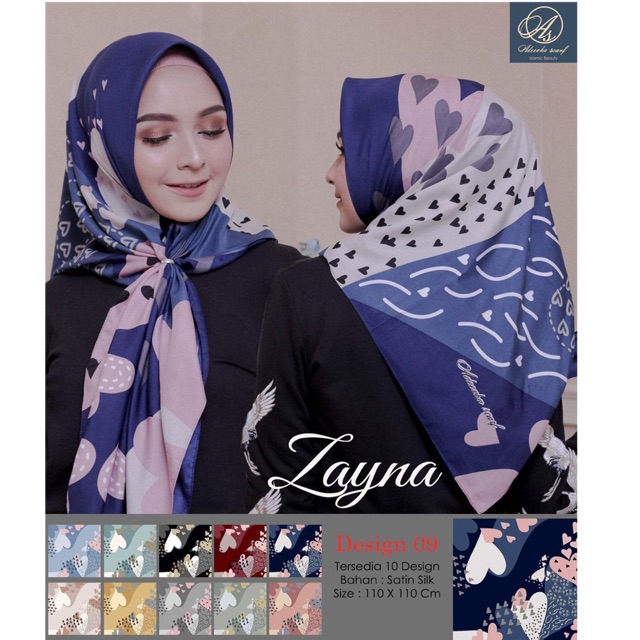 Hijab segi empat zayna Vanilla Love