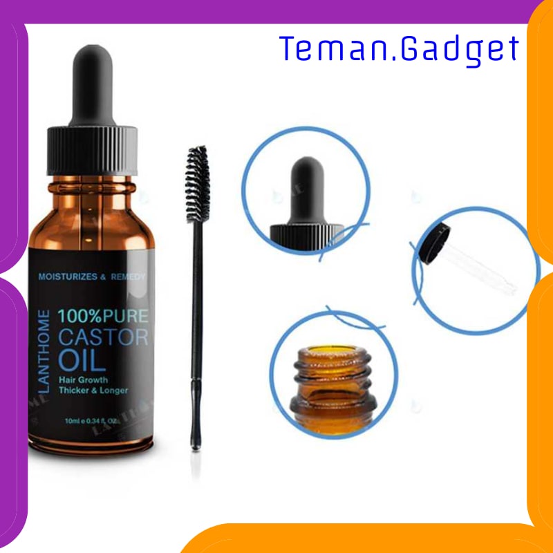 TG-FE194 LANTHOME CASTOR SERUM PENUMBUH RAMBUT ORGANIC HAIR GROWTH OIL 10ML