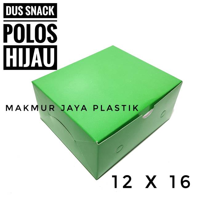 

DUS SNACK POLOS HIJAU UKURAN 12 X 16