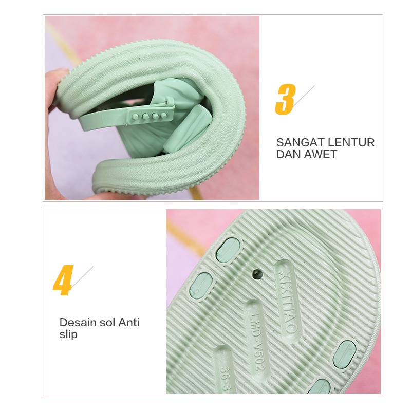 Sandal Tali Wanita Jelly | Sepatu Sandal Calatrava Sendal Jelly | Sandal Wanita Rumahan Sandal Selop | V502