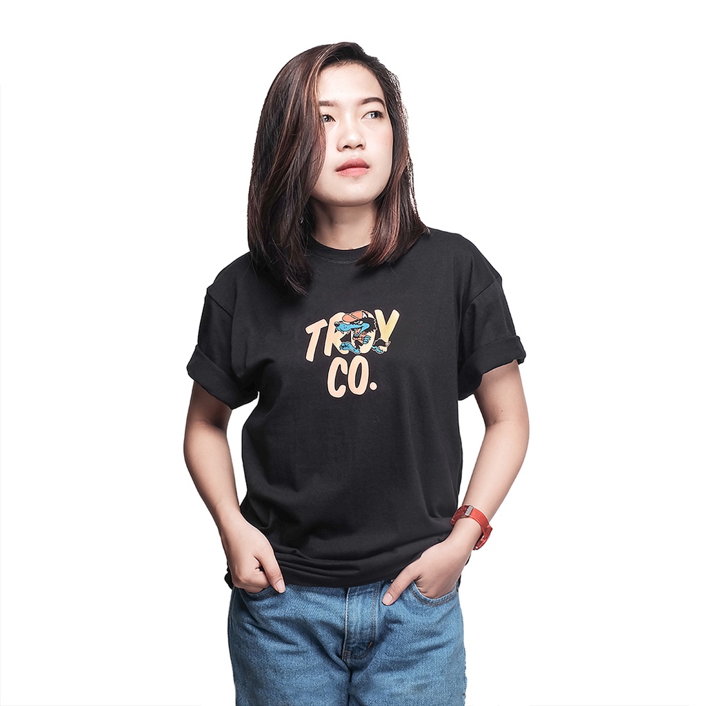 Troy Company T-Shirt Kaos Hitam MT 1593