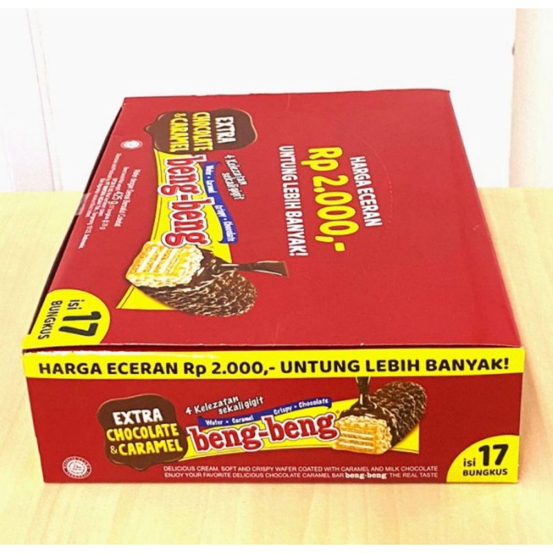 

beng - beng wafer crispy coklat 1 box isi 17 pcs