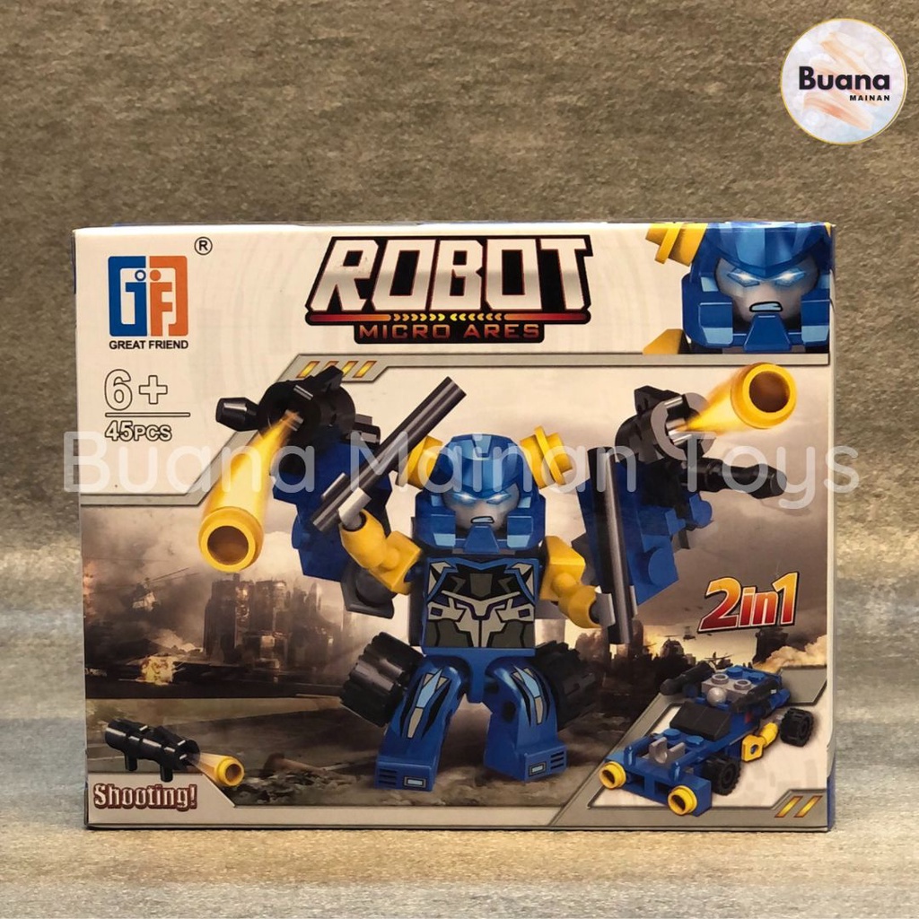 BRICKS GREAT FRIEND AUTOBOT 4 IN 1 MAINAN EDUKASI ANAK COWO BRICK BLOCK MODEL ROBOT TRANSFORMER OPTIMUS