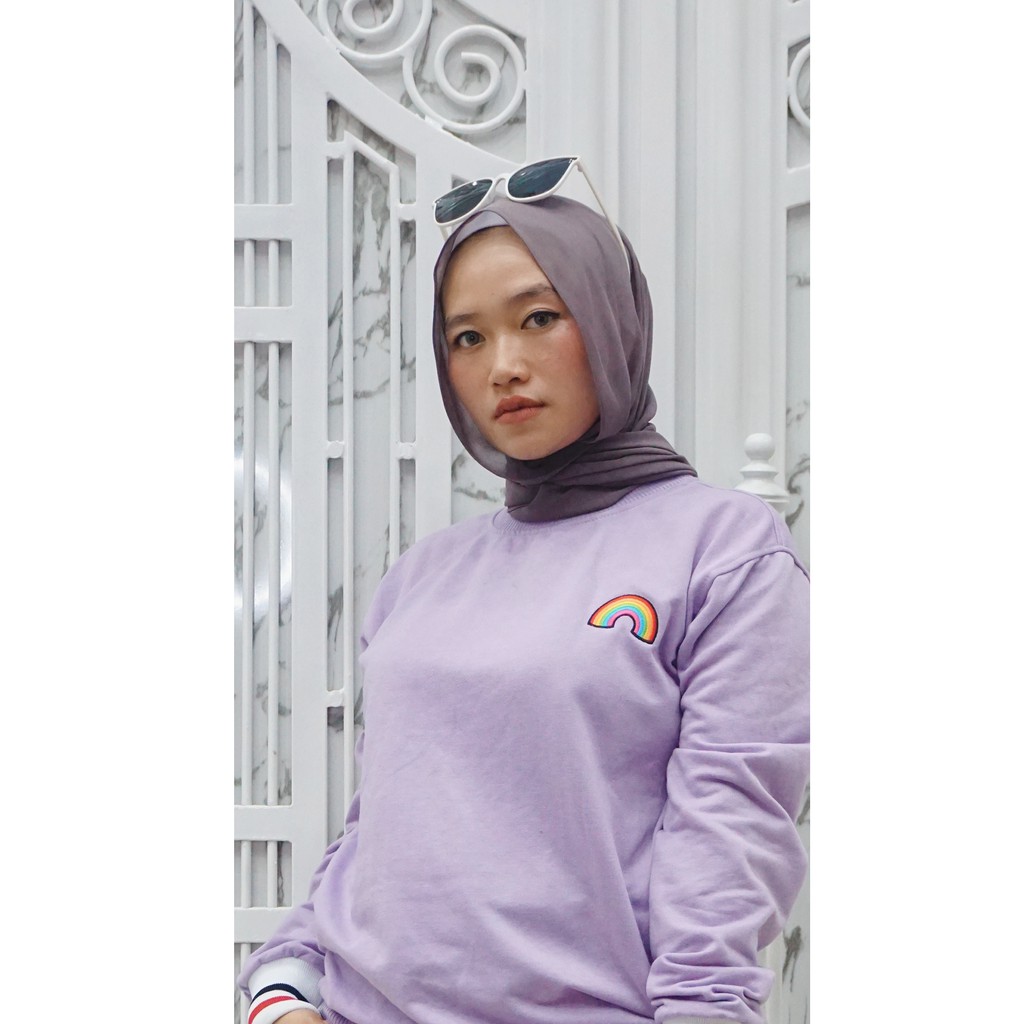 RAINBOW SWEATER II SEWATER CRAWNECK PELANGI