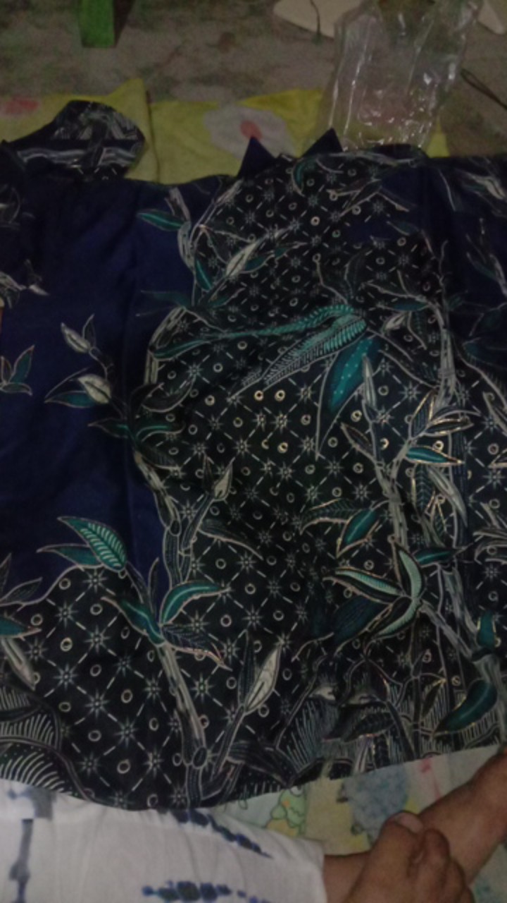 Baju Batik Pria Sutra Prada M L Xl  Atasan Kemeja Batik Lengan Panjang Original