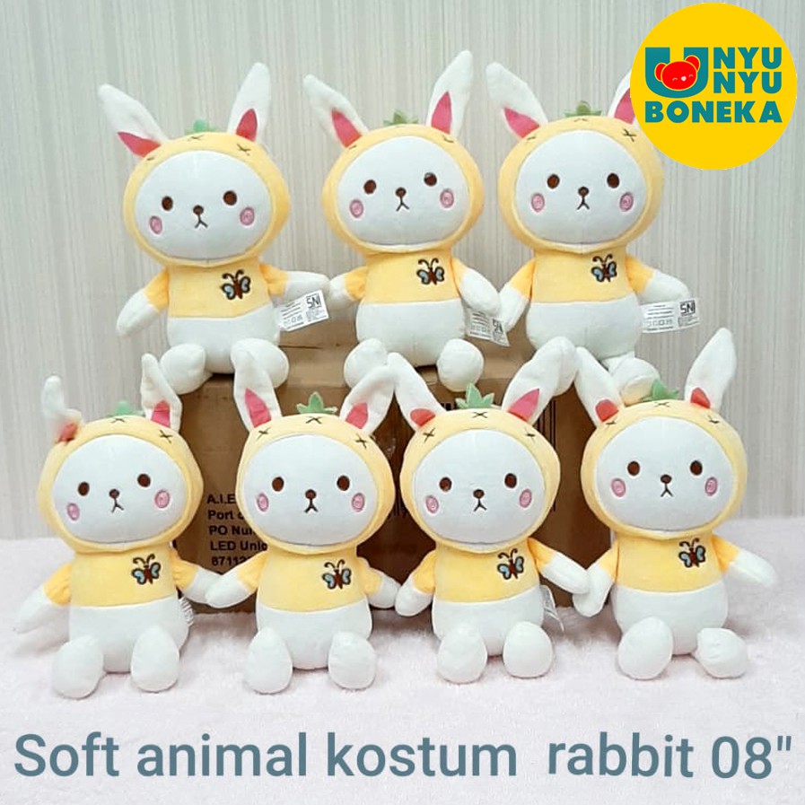 Boneka Rabbit kelinci Animal 20cm import souvenir