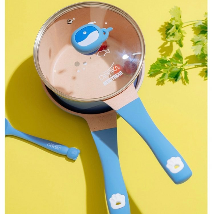 PANCI DAN PENGGORENGAN CANTIK BEDDY BEAR DIDINIKA COOKING SET WARNA BIRU