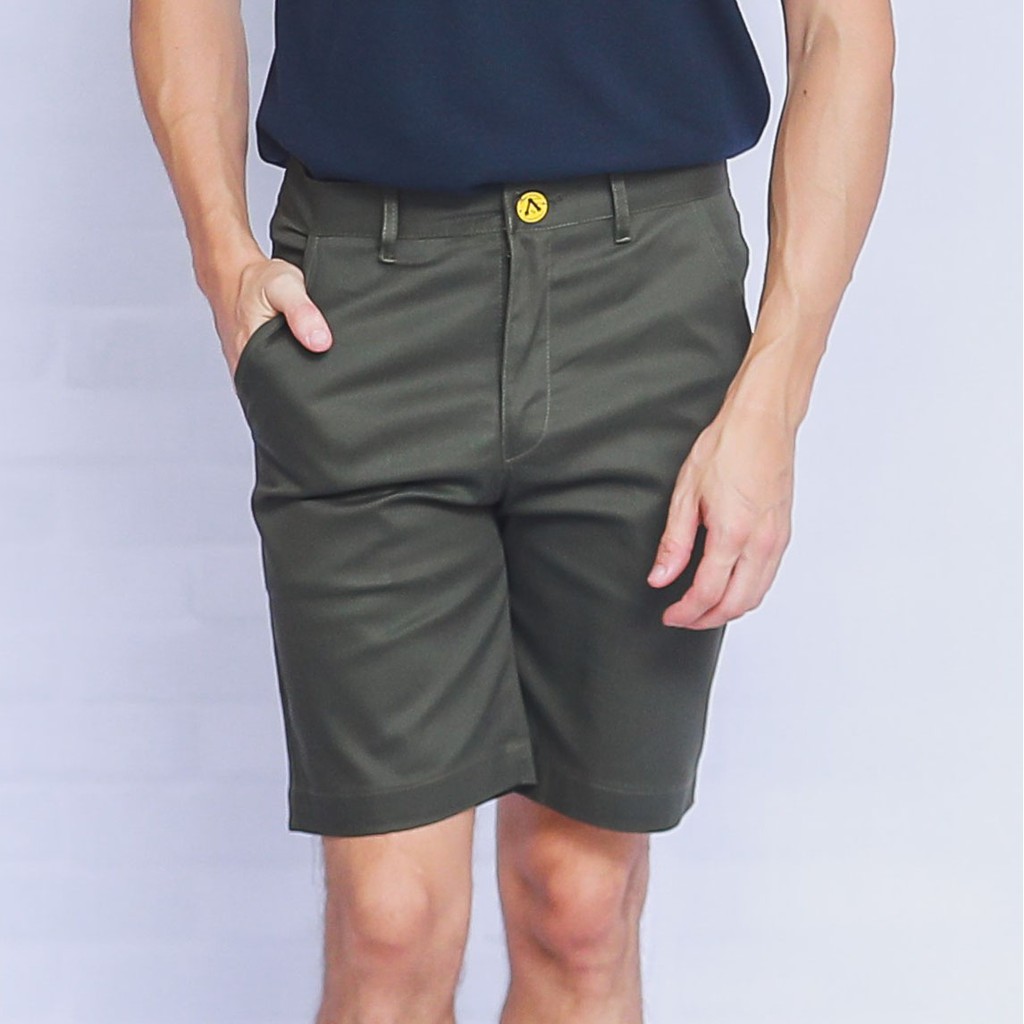 Alinskie Brothers - Celana Pendek Chino Green Army