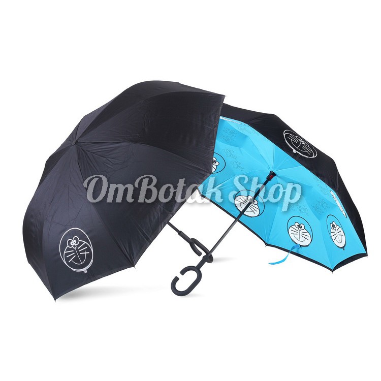 Payung Terbalik Doraemon Karakter Anak Reverse Inverted Umbrella Diskon