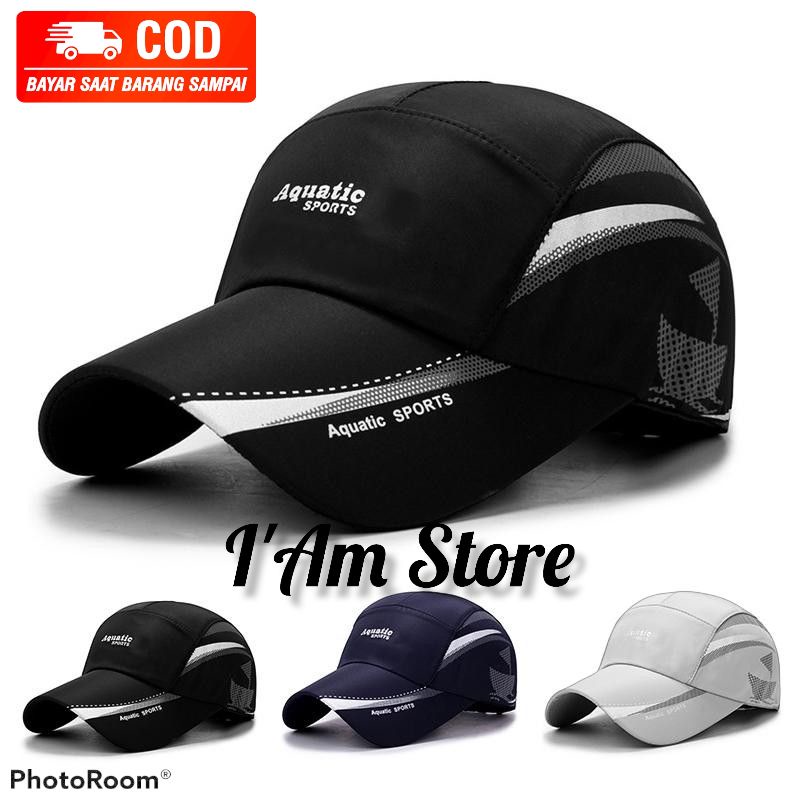 COD Topi fashion dewasa pria dan wanita AQUATIC SPORT-bahan parasut anti air-cocok untuk ber olahrag