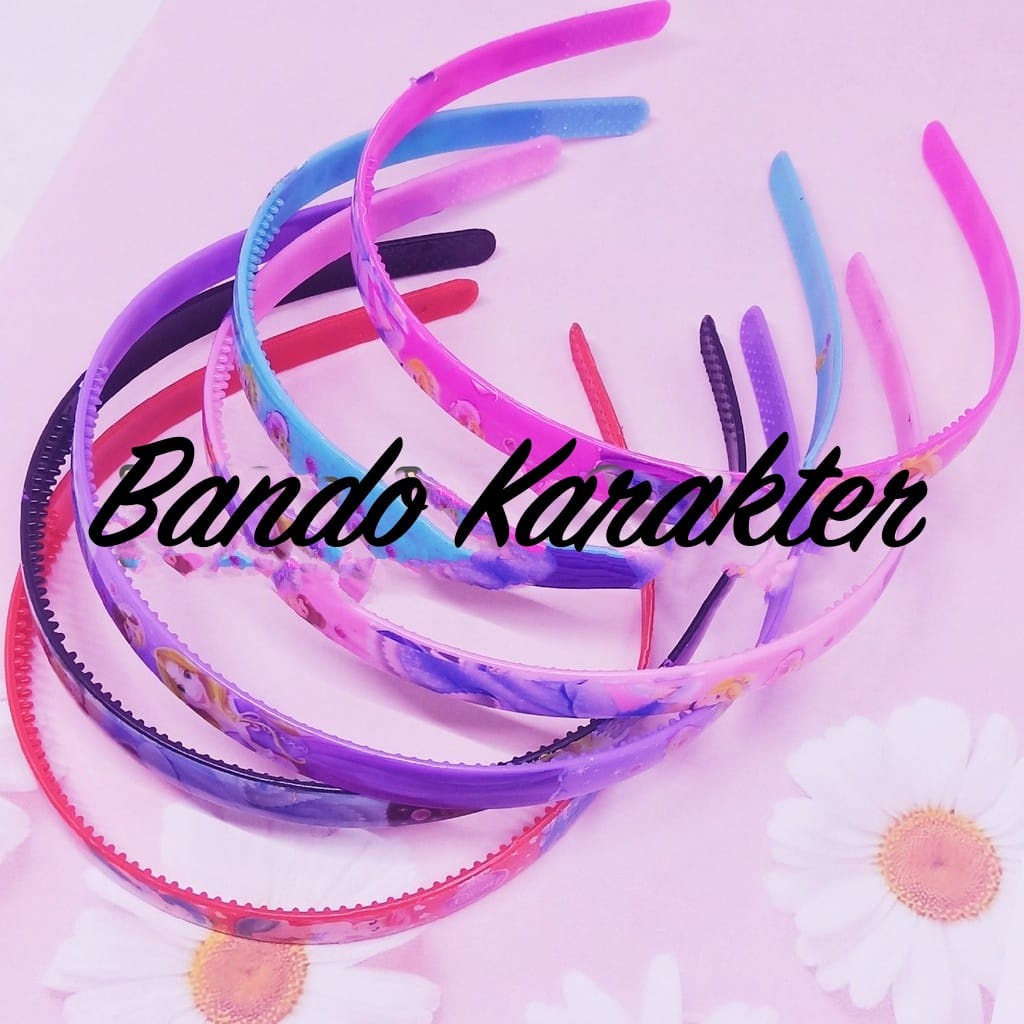 Bando Anak / Bando Karakter Anak KECIL / Bando Plastik gepeng kecil