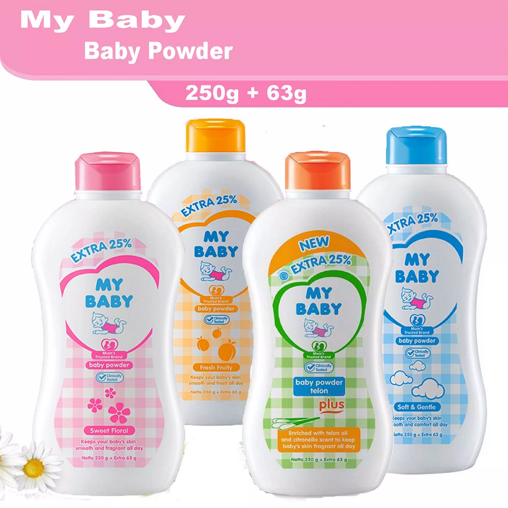 Jual My Baby Powder 250g+63g Biru/Pink/Kuning/Hijau - Bedak Bayi ...