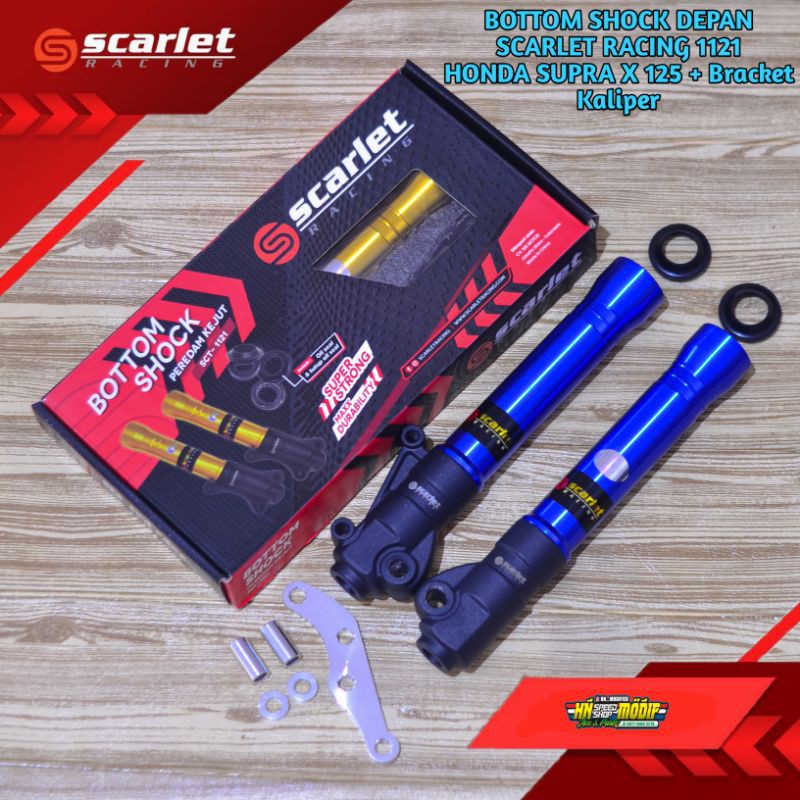 BOTTOM SHOCK DEPAN SCARLET 1121 1122 SUPRA X 125 + BRACKED