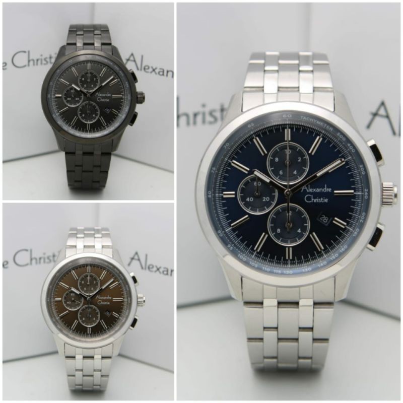 [BEST SELLER✔]JAM TANGAN PRIA ALEXANDRE CHRISTIE AC6557 / AC 6557 STAINLESS ORIGINAL GARANSI