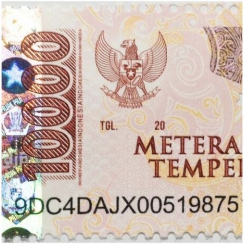 Materai tempel 10000