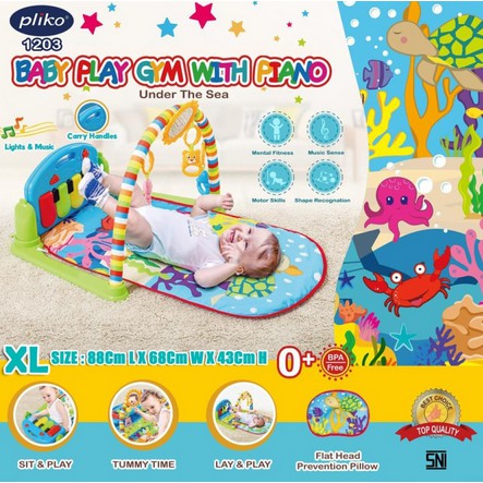 Pliko Baby Playgym with Piano / Mainan Bayi