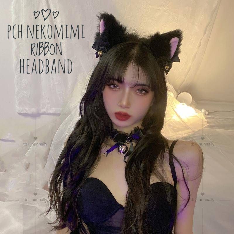 (SUPER PREMIUM) BANDO KUCING NEKOMIMI JUMBO / BANDO KUCING COSPLAY TIKTOK / BANDO KUCING LONCENG BULU