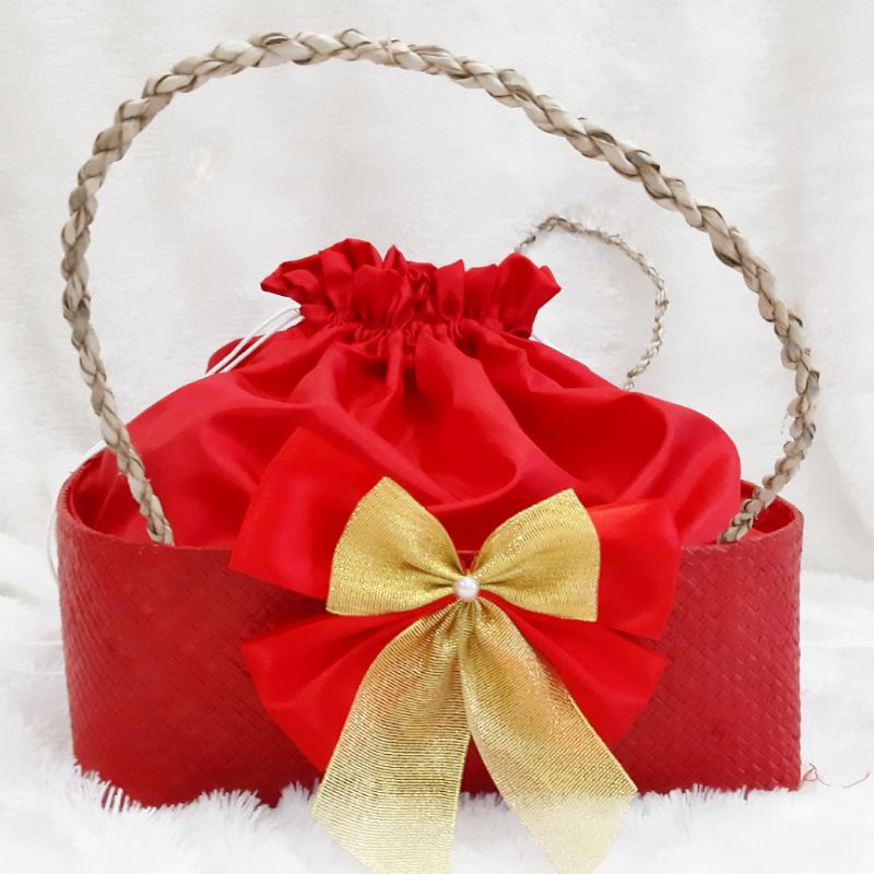 

Hampers anyaman kotak buah CNY Imlek