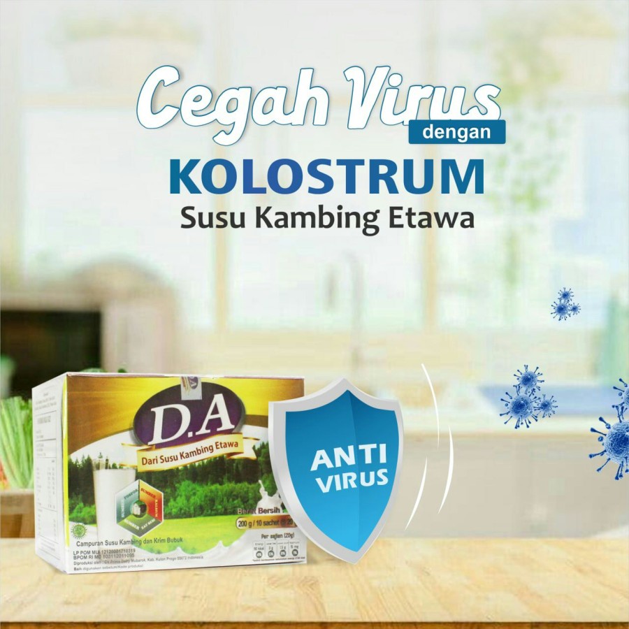 DA Susu Kambing Etawa Dengan Kolostrum 200g / 10 Sachet 20g