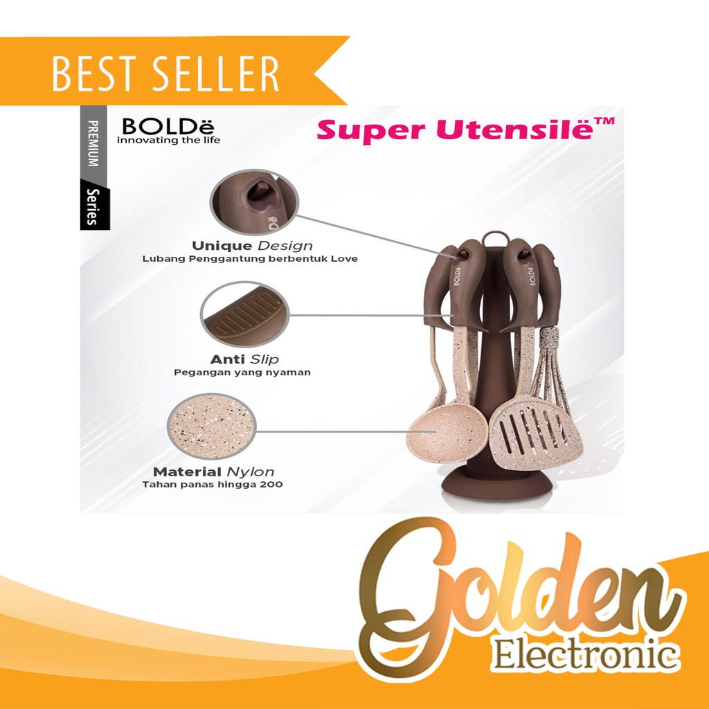 BOLDe Super Utensile Spatula 7pcs Set Beige / BOLDe Utensile 7pcs set