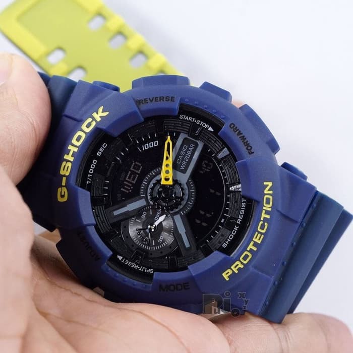 MURAH MERIAH G SHOCK GA 110 GSHOCK GA110 DOUBLE WARNA BLUE NAVY   Navy Berkualitas