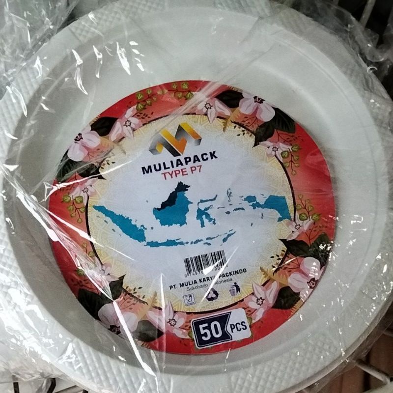 Piring Plastik Putih Susu || Piring Plastik Tanggung