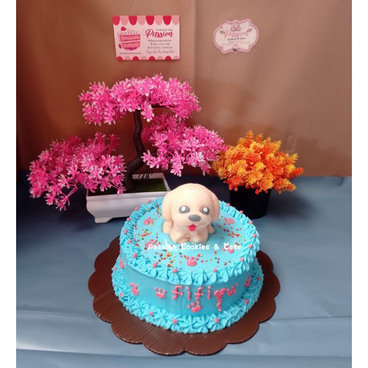 

kue ulang tahun tema cute puppy