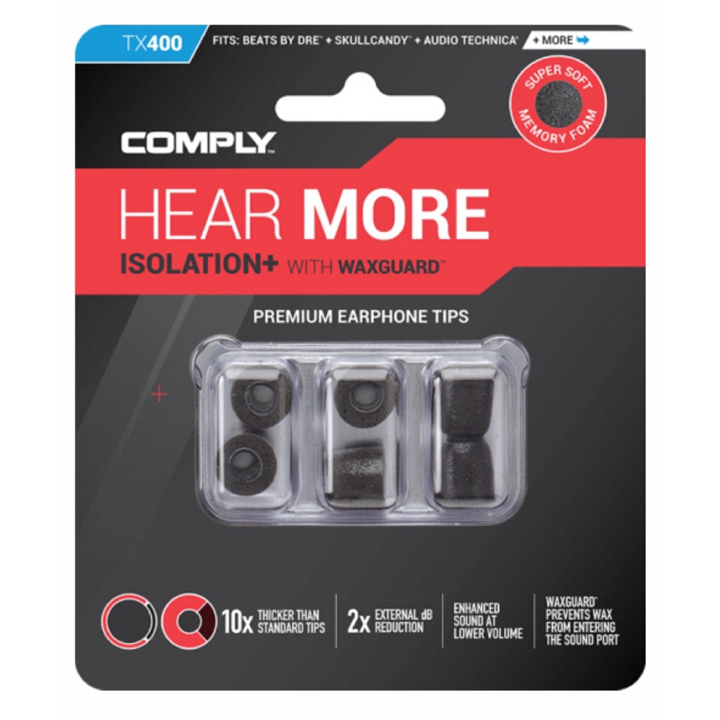 Comply Isolation Plus seriestx100 tx200 tx400 tx500 Memory Foam Earphone