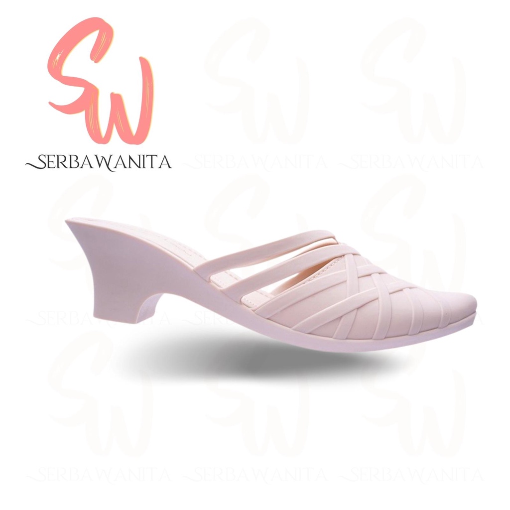 Sepatu Selop Wedges Wanita Korea Terbaru Porto SNT