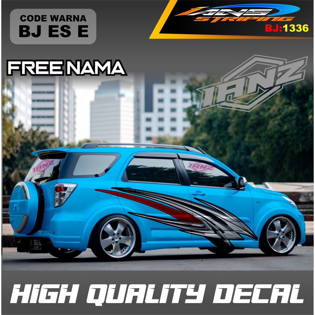 DECAL STIKER MOBIL INNOVA TERBARU / STICKER DECAL MOBIL RACING KEREN / STIKER MOBIL AVANZA XENIA PAJERO