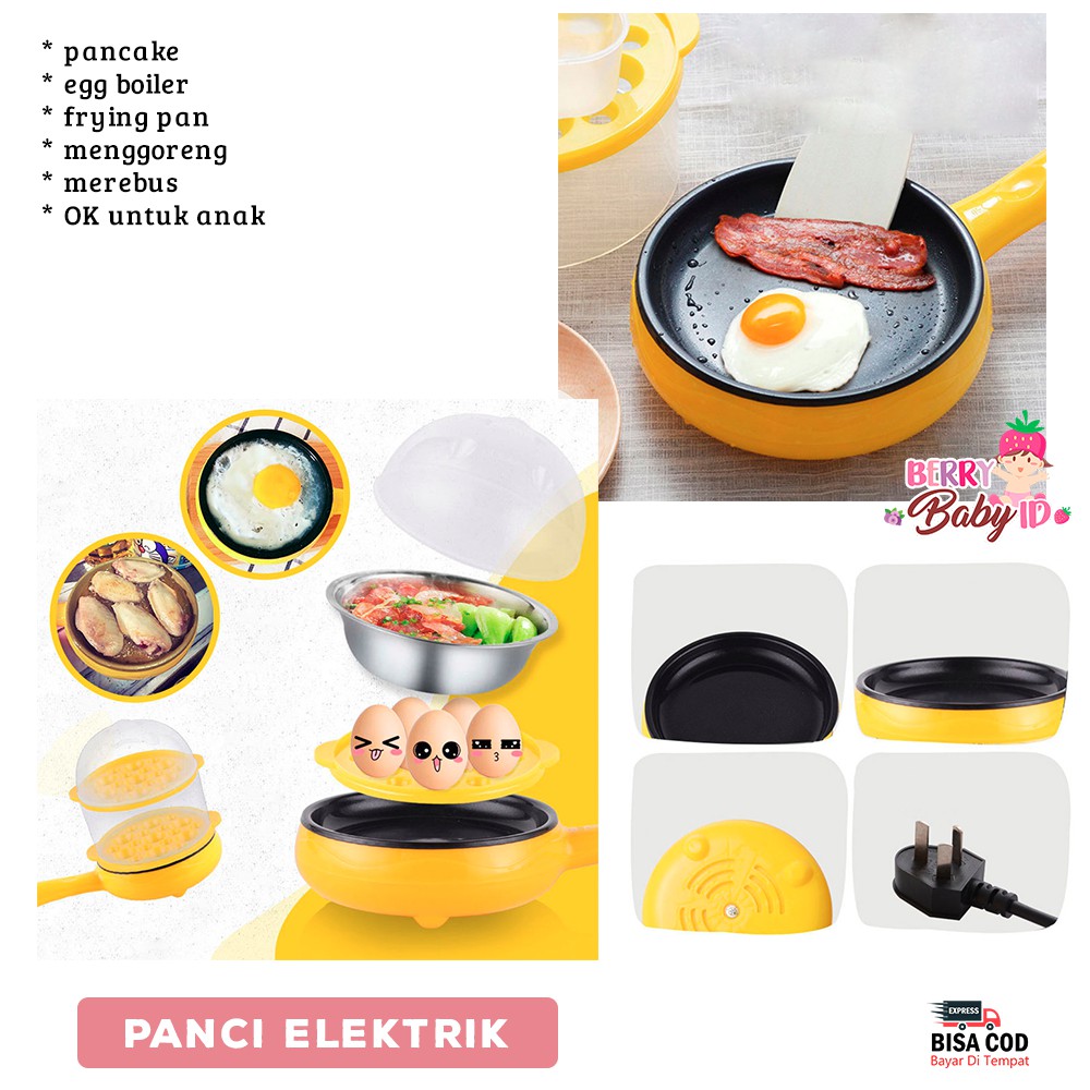 Berry Mart Panci Elektrik Frying Pan Egg Boiler Pancake Masak Masakan Multifungsi Berry Mart