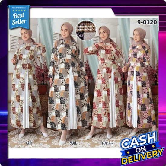 Baju Pakaian Busana Muslim Gamis Maxi Dres Kondangan Pesta Wanita Perempuan Cewek Dewasa Remaja Emak