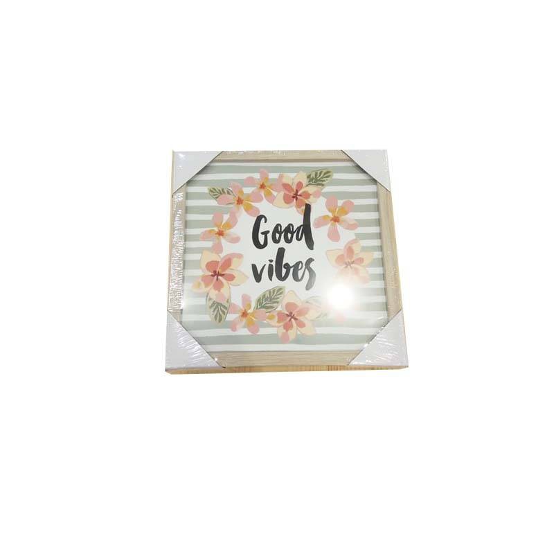 

JYSK Hiasan Dinding Wall Decoration Good Vibes 28X28CM
